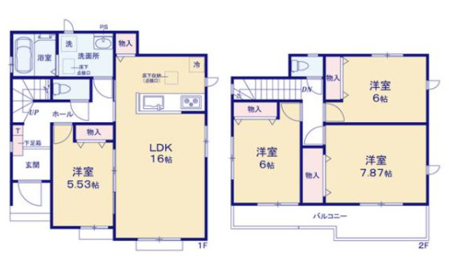 売新築戸建　富士市松本の間取り