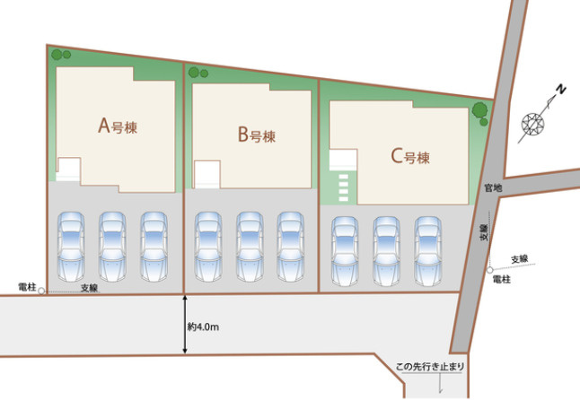売新築戸建　富士市松本の区画図
