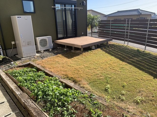 売中古戸建　静岡市清水区蒲原小金の庭|専用庭があります。ペットの遊ぶスペースとしてもご利用いただけます。