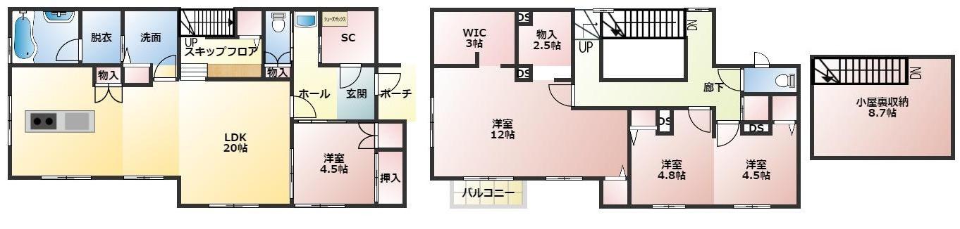 売中古戸建　静岡市清水区蒲原小金の間取り|間取りです。