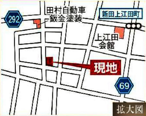 新築建売・新築戸建て　太田新田上江田町　GRAFARE　全6棟の地図