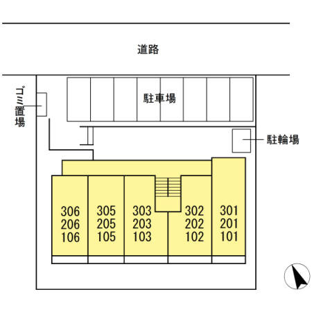 Ｄーｒｏｏｍ松葉の区画図
