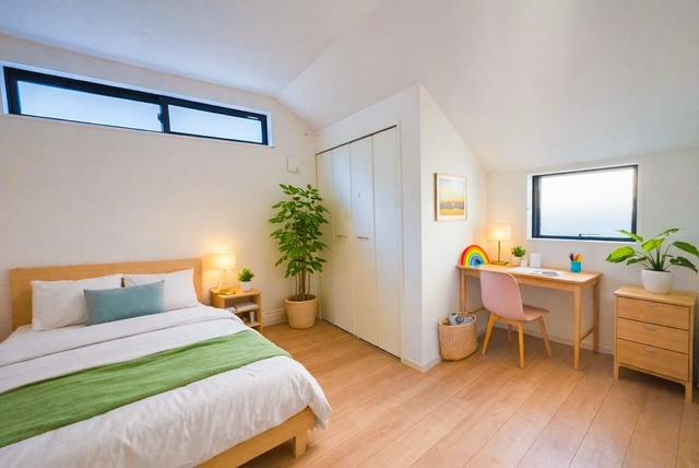 【KEIAI　Grace】東村山市富士見町５期の洋室|2面採光を確保した明るい室内は、風通しも良く、大変居心地の良い空間となっております。　※CGにより植栽、小物を入れております。