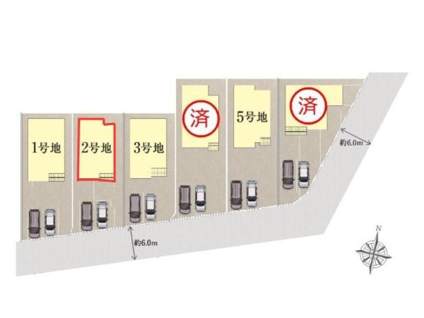 タマタウン坂ノ市3　2号地の区画図|※図面と現況が異なる場合は現況を優先させていただきます。