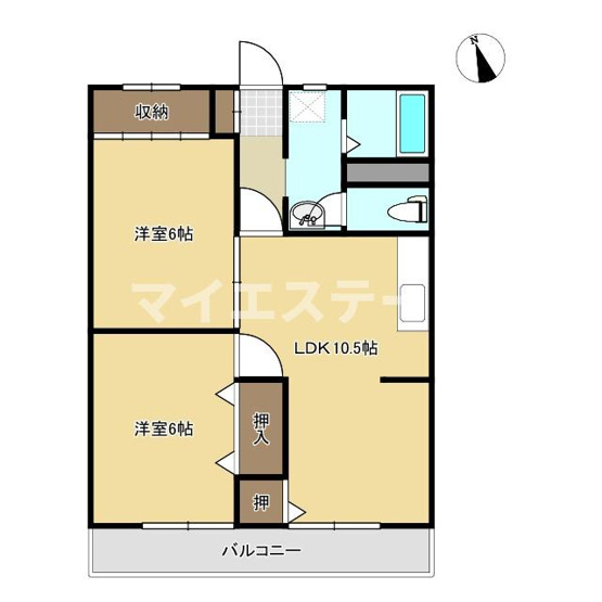 【間取り】 | ニュー井上ハイツⅡ