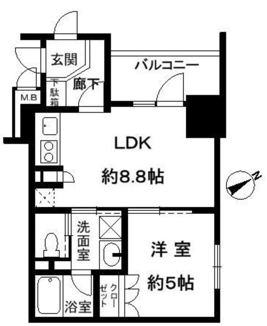 メイツブラン九条駅前の間取り