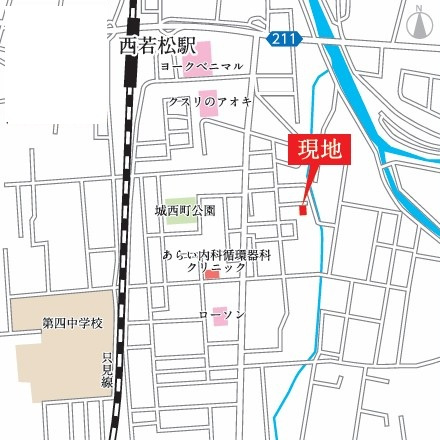 会津若松市城西町2期　GRAFARE　全1区画の地図