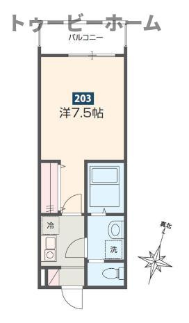 MELDIA入間市Ⅲの間取り