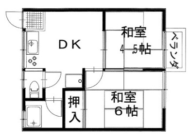 奥村ハイツⅡの間取り