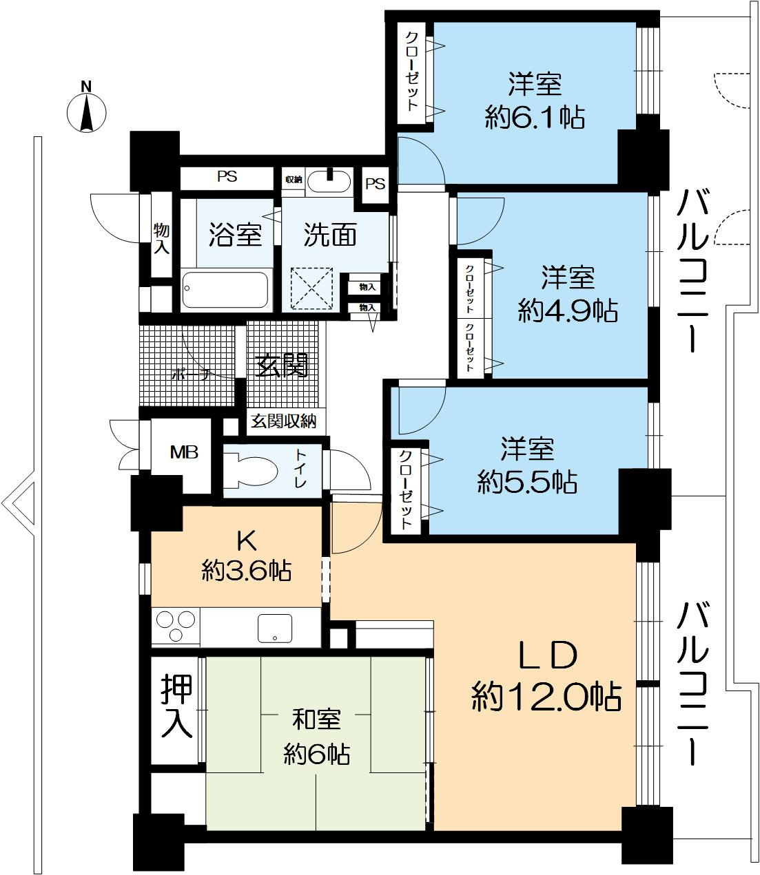 ラ・フォルテ西神中央2番館の間取り