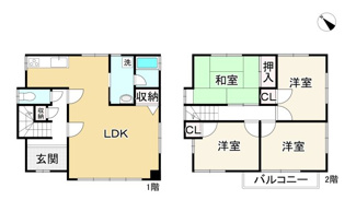 【間取り】 | 守山市水保町　中古戸建