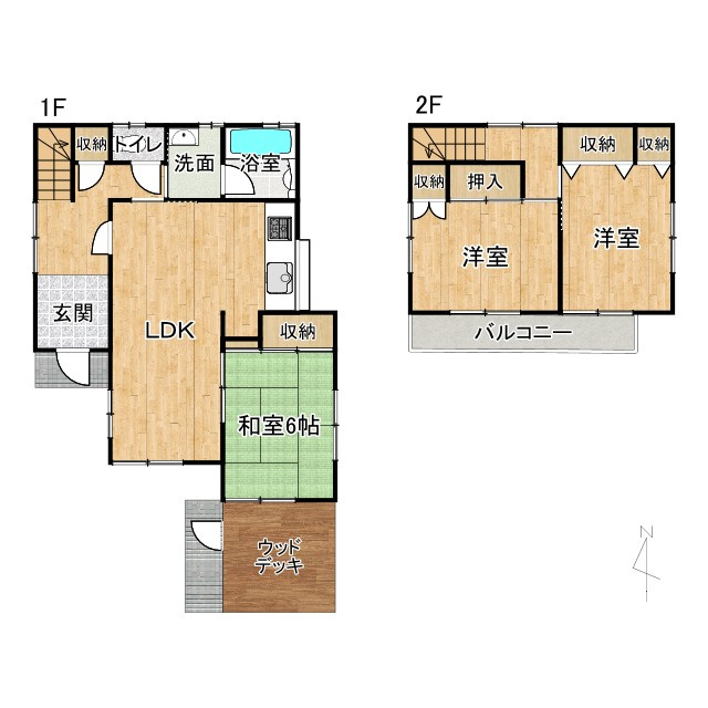 売中古戸建　中央区三島町の間取り|3LDK