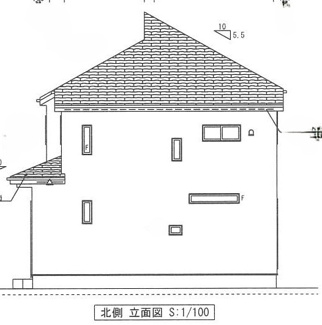 【外観パース】 | 新築　東大沼　小田急線　相模大野駅　横浜線　古淵駅 | 北側　立面図