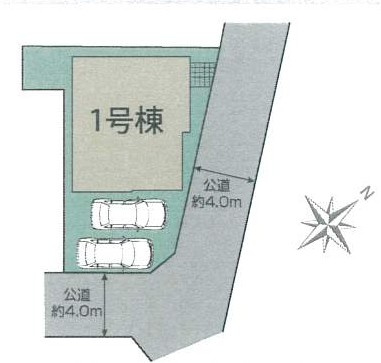 【区画図】 | 新築　東大沼　小田急線　相模大野駅　横浜線　古淵駅 | 東南角地　カースペース２台