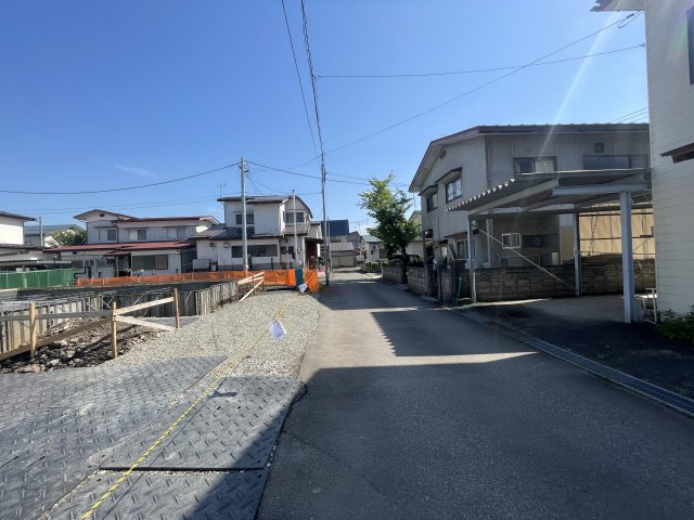 新築戸建・新築建売　会津若松市城西町3期　城西小・第四中の前面道路含む現地写真