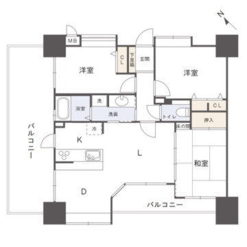 コアマンションネクステージ下通の間取り