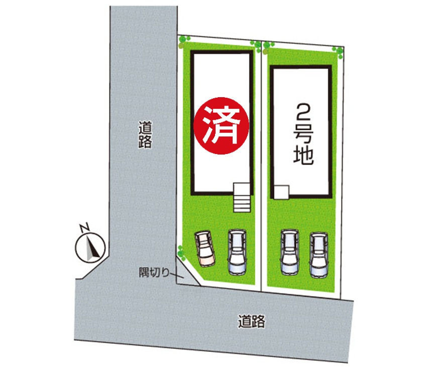 ★3(土)4(日)現地見学可能！★宇治市広野町丸山　第1期　新築一戸建ての区画図|全2区画