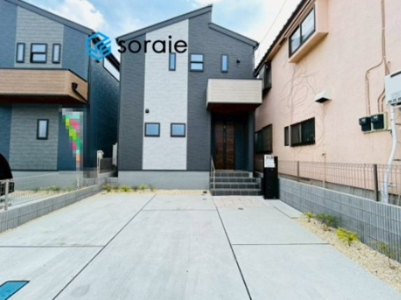 所沢市下安松第7　新築戸建て　リーブルガーデンの外観|令和8年4月14日撮影。