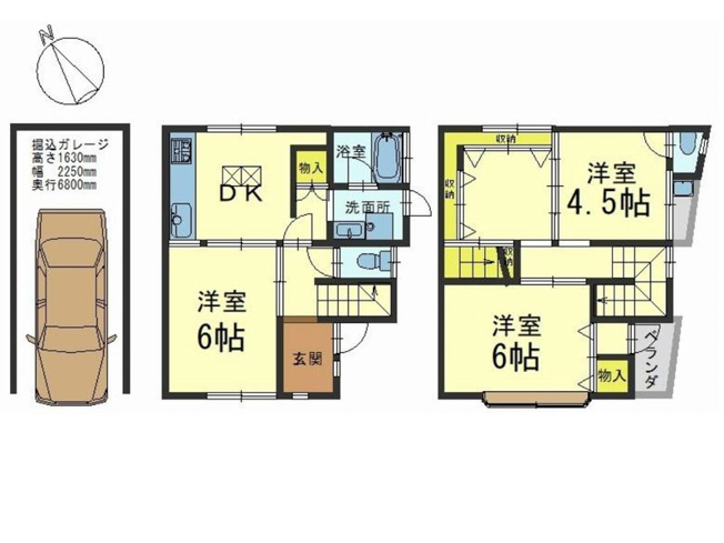 【間取り】 | 山科区川田御出町　中古戸建