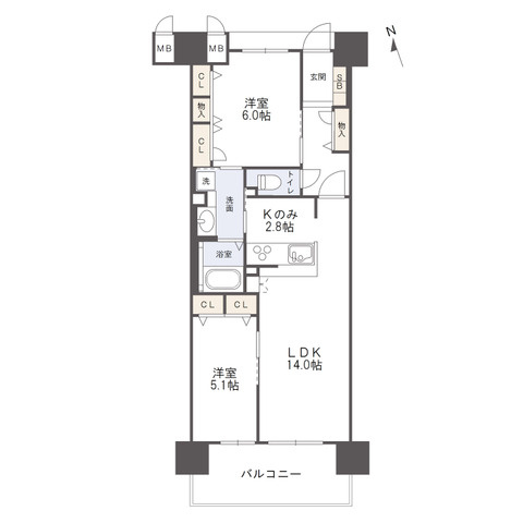 アルファライフ玉藻公園の間取り