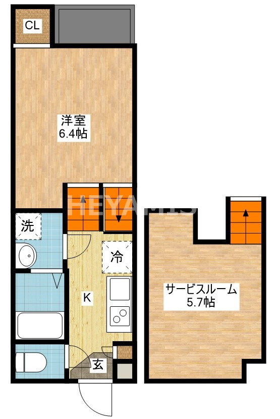 エルモーサの間取り|※間取りは現況優先