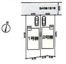 所沢市下安松第7　新築戸建て　リーブルガーデンの区画図|4/13撮影