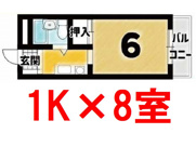 山科区大塚丹田　中古アパート一棟（賃貸オーナーチェンジ）の画像