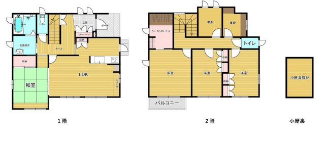 【間取り】 | 天童市東久野本二丁目 | ４LDK＋2S＋小屋裏　間取り図