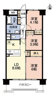 【間取り】 | グリーンビレッジ浜野【ReーStyle】かまとり住宅　