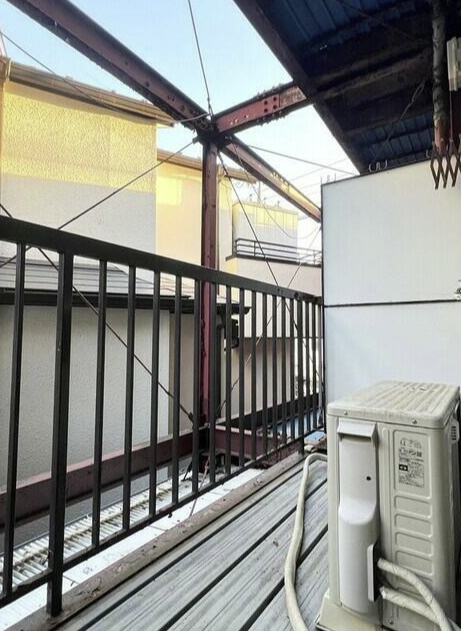 海野ハイツのバルコニー