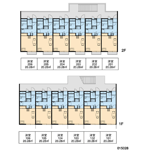 レオパレススプリングAの区画図|画像3