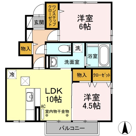 シャンブル・ド・シャルマン Ｂ棟の間取り