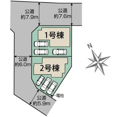 【区画図】 | 浜松市中央区有玉西町 新築一戸建て 1号棟 | 1号棟の区画図です