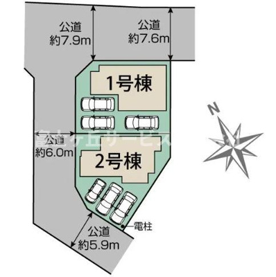 【区画図】 | 浜松市中央区有玉西町 新築一戸建て 1号棟 | 1号棟の区画図です
