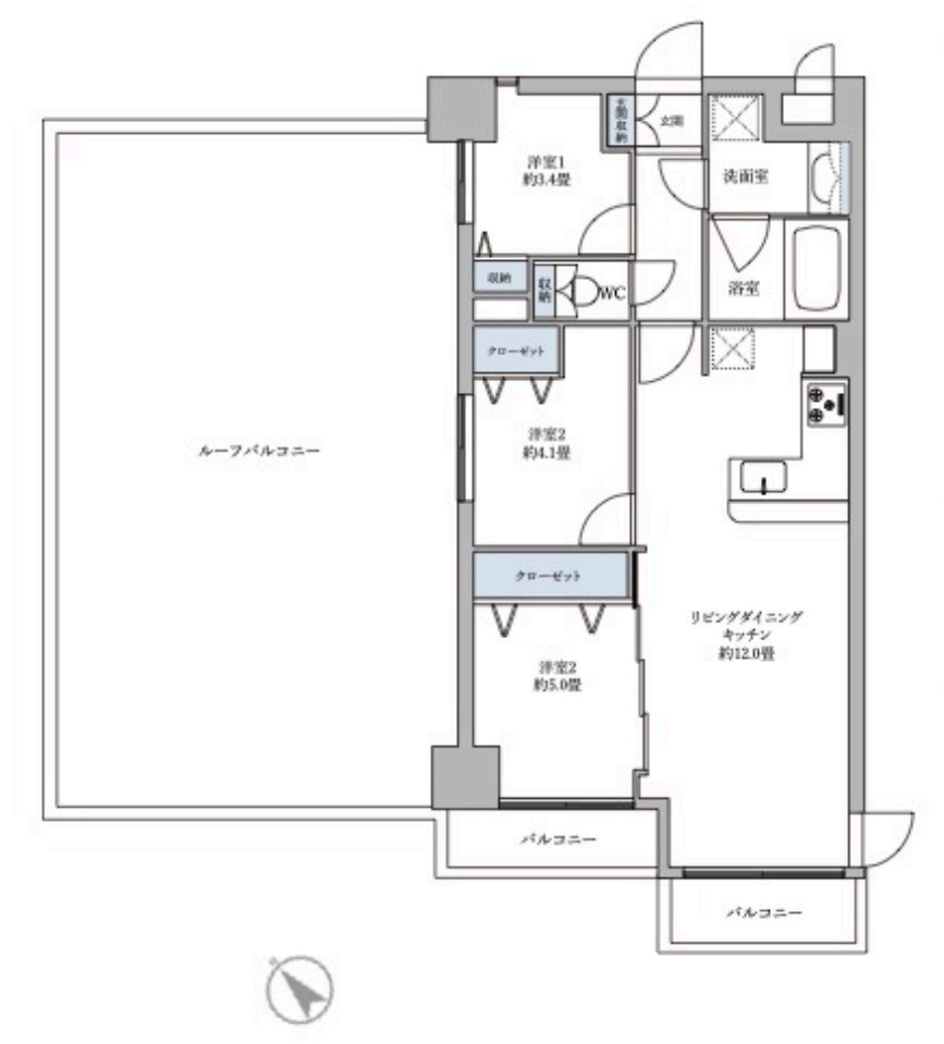アール・ケープラザ横浜西【仲介手数料無料】ルーフバルコニー