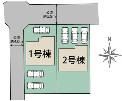 【区画図】 | 浜松市中央区舞阪町舞阪 2期 新築一戸建て 2号棟 | 2号棟の区画図です