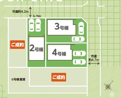 【区画図】 | 豊橋市下地町 新築一戸建て 4号棟 | 4号棟の区画図です