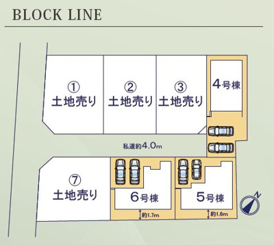 【区画図】 | 豊橋市北山町 新築一戸建て 6号棟 | 6号棟の区画図です
