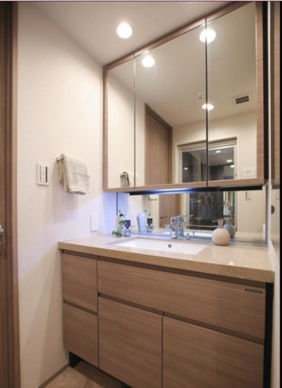 【洗面所】 | ★仲介手数料無料★OPENRESIDENCIA MEGUROYAKUMO（角住戸・2面バルコニー）