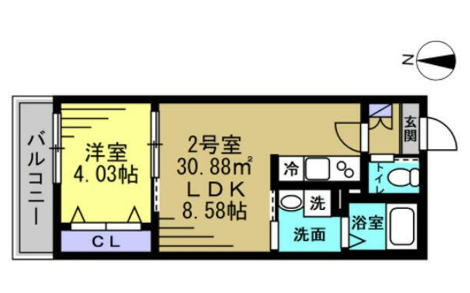 HFR蘇我B棟の間取り