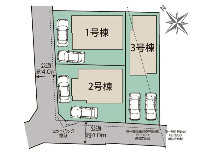 秦野市堀山下新築戸建て　1号棟の区画図|区画図「秦野市堀山下新築戸建て」