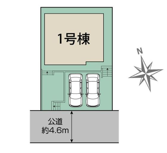 厚木市まつかげ台新築戸建て　2期1号棟の区画図|区画図「厚木市まつかげ台新築戸建て」
