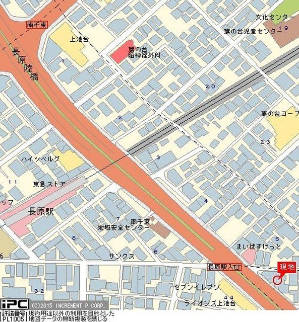 朝日プラザ旗の台の地図