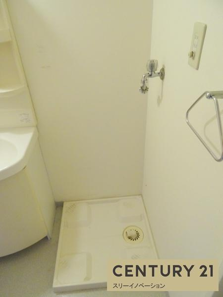 フラット花の洗面所|★室内洗濯機置場♪★