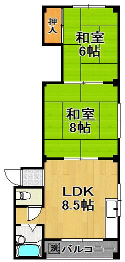 辰巳マンションの間取り|★この間取りでこのお家賃はお値打ち★