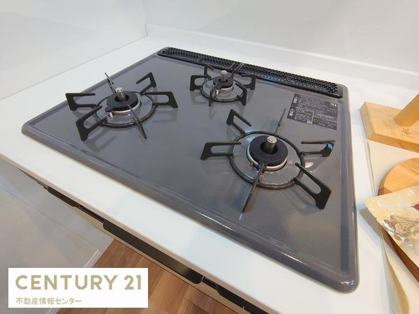 【キッチン】 | 千島第１コーポ２号棟 | キッチンコンロは3口で料理もしやすいです！