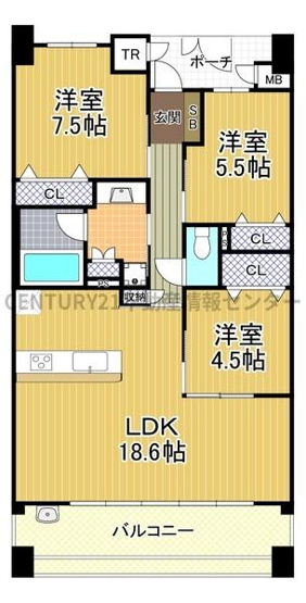 【間取り】 | キングマンション大阪ベイ | リバーサイド＆ビューで眺望良好です！