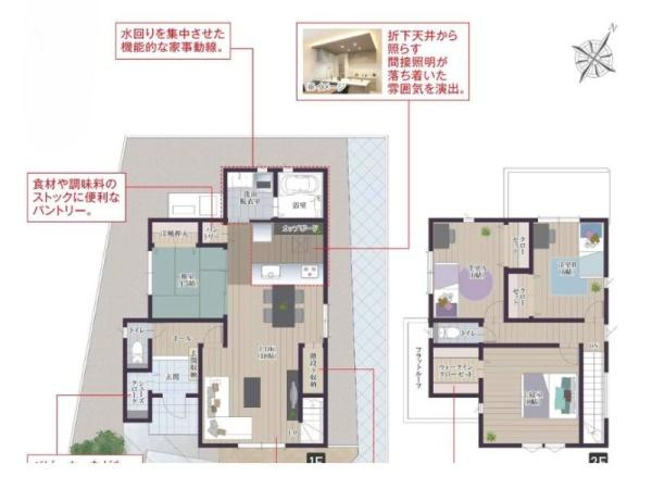 タマタウン青葉台　2号地の間取り|※図面と現況が異なる場合は現況を優先させていただきます。
