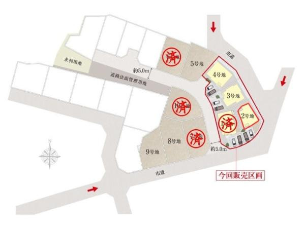 タマタウン青葉台　2号地の区画図|全体区画図です。