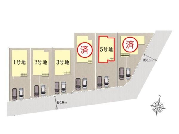 タマタウン坂ノ市3　5号地の区画図|※図面と現況が異なる場合は現況を優先させていただきます。